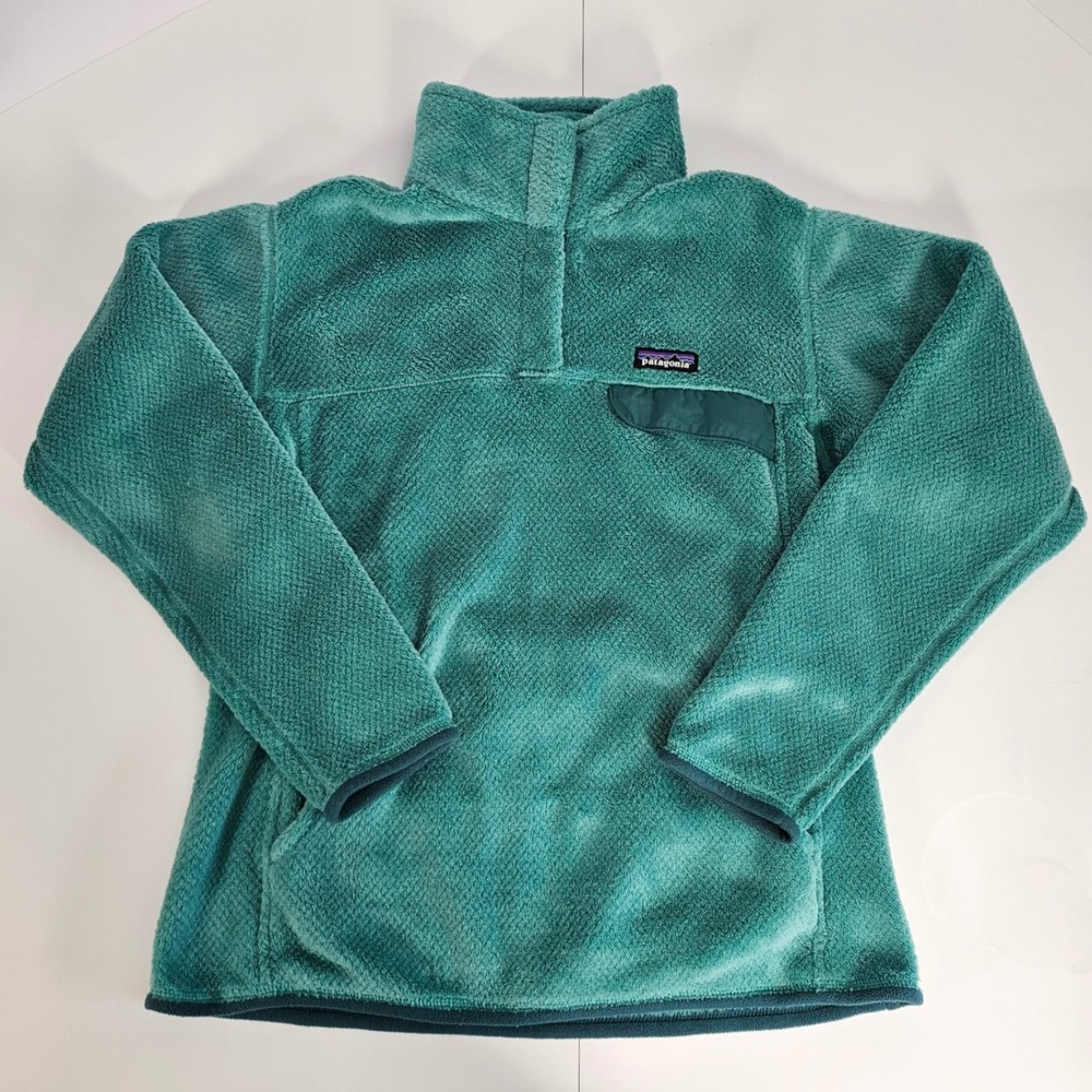 Patagonia Re-Tool Snap-T Fleece Pullover Teal Green Large 25442